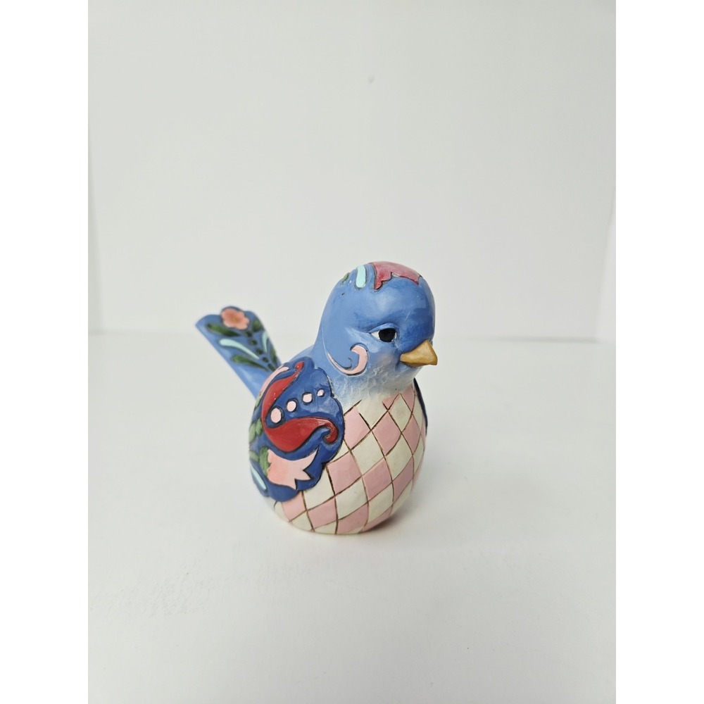 Enesco Jim Shore 2016 Blue Bird of Happiness figure 3 3/4"
